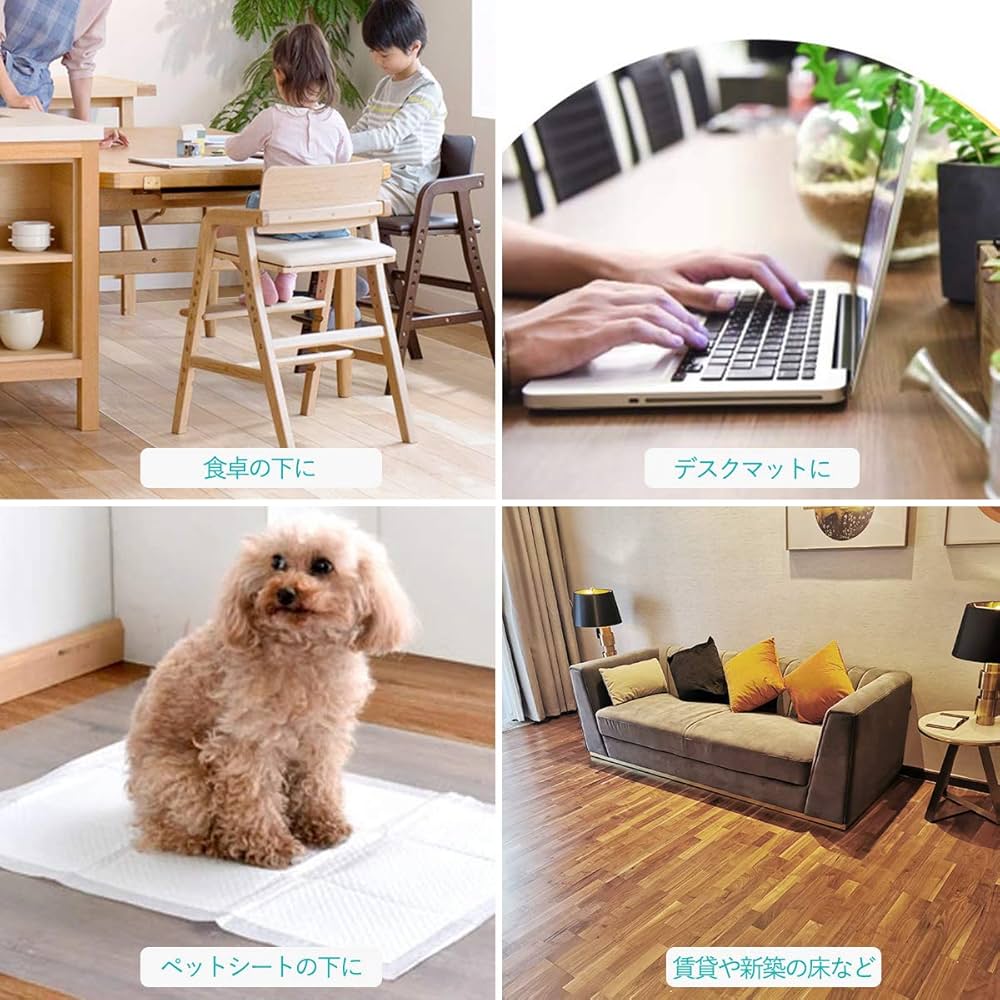 Amazon | 【拭くだけ】ダイニングマット 透明 180×180cm クリア